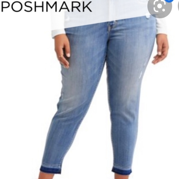 terra and sky skinny ankle jeans
